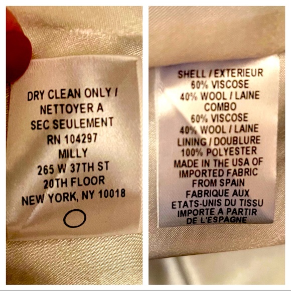 $375 MILLY Colorblock Imara Dress, Ivory, Blue, & Brown size 12 NWT - Picture 7 of 7